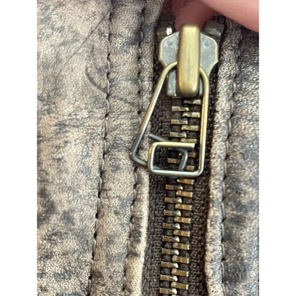 VTG Members Only Genuine Leather Bomber Jacket Brown Men’s 42 Classic Biker - Picture 6 of 12